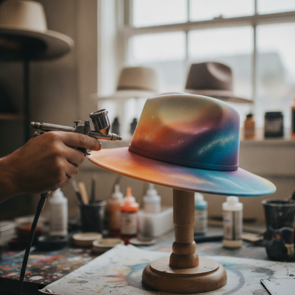 Hat Airbrushing no peoples faces just hand